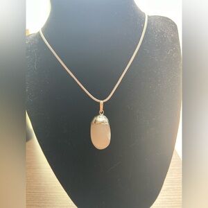 Satin spar necklace